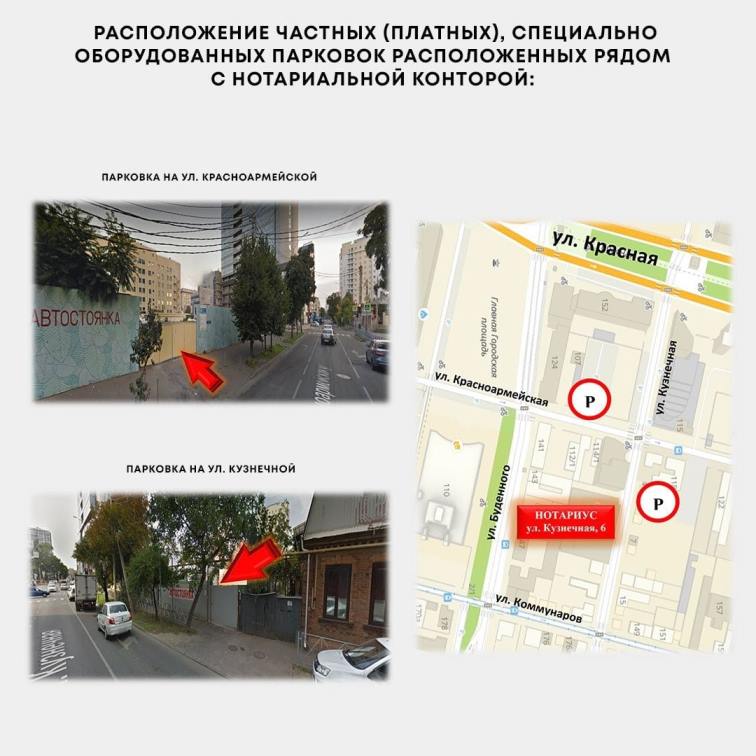 Расположение парковок